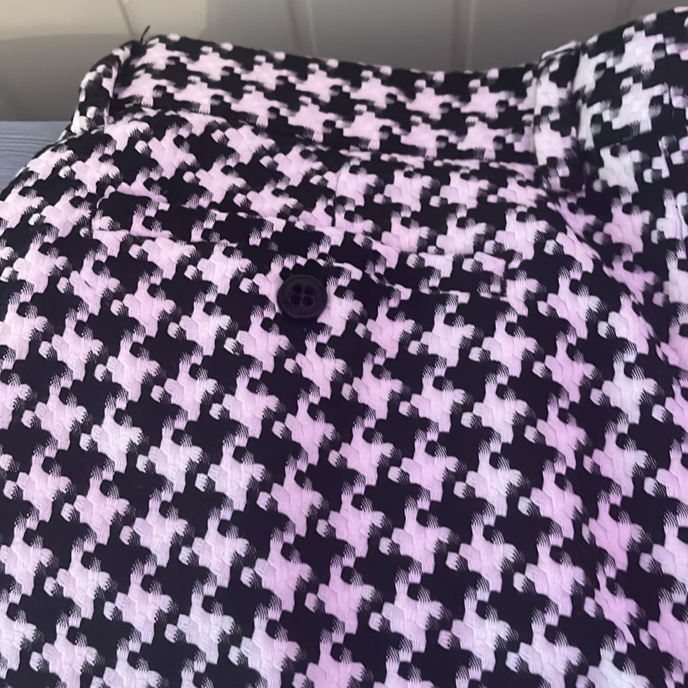 Mr. Turk Black and White Houndstooth Men's Shorts - Picture 5 of 5